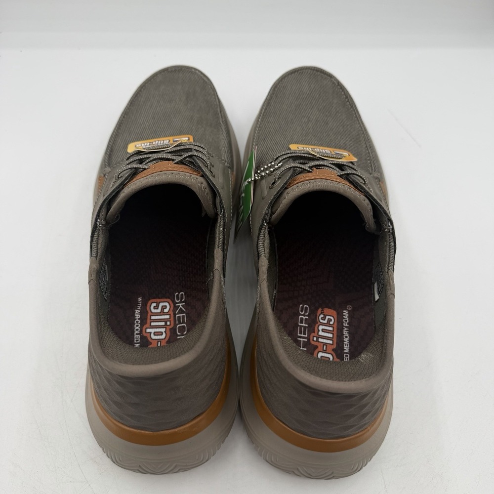 Skechers Hasting Niko Shoes Mens Sz 8.5 Brown Slip Ins Hands Free Sneaker 205212 - Picture 9 of 12